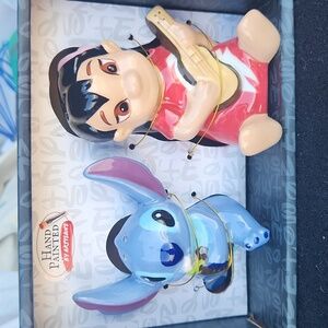 Disney Lilo And Stitch Salt and Pepper Shakers HANDPAINTED